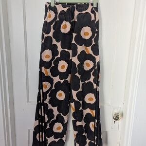 Adidas Black and Orange Floral Pants